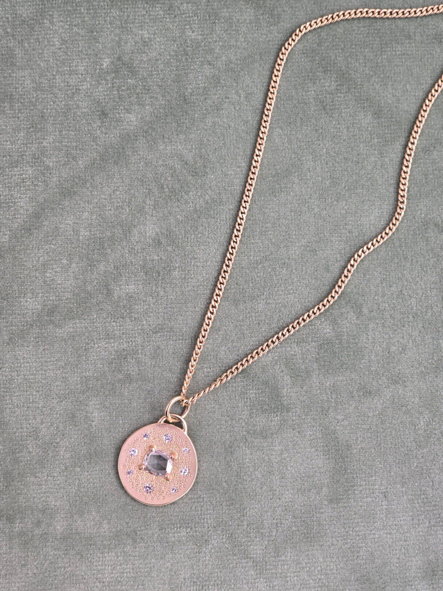 GIA Certified Natural Diamond 14K (585) Yellow Gold Pendant