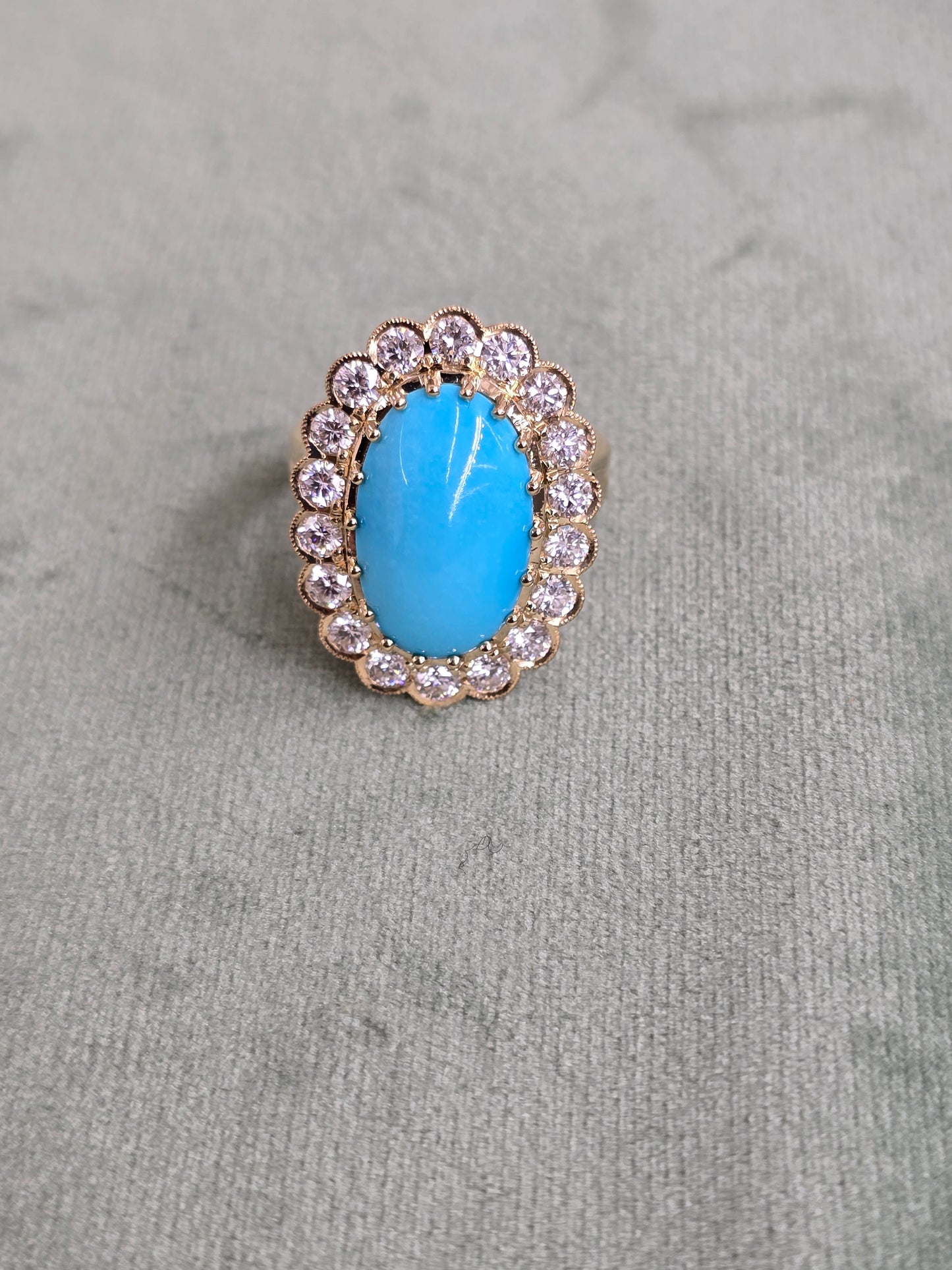 Turquoise &Diamond Ring