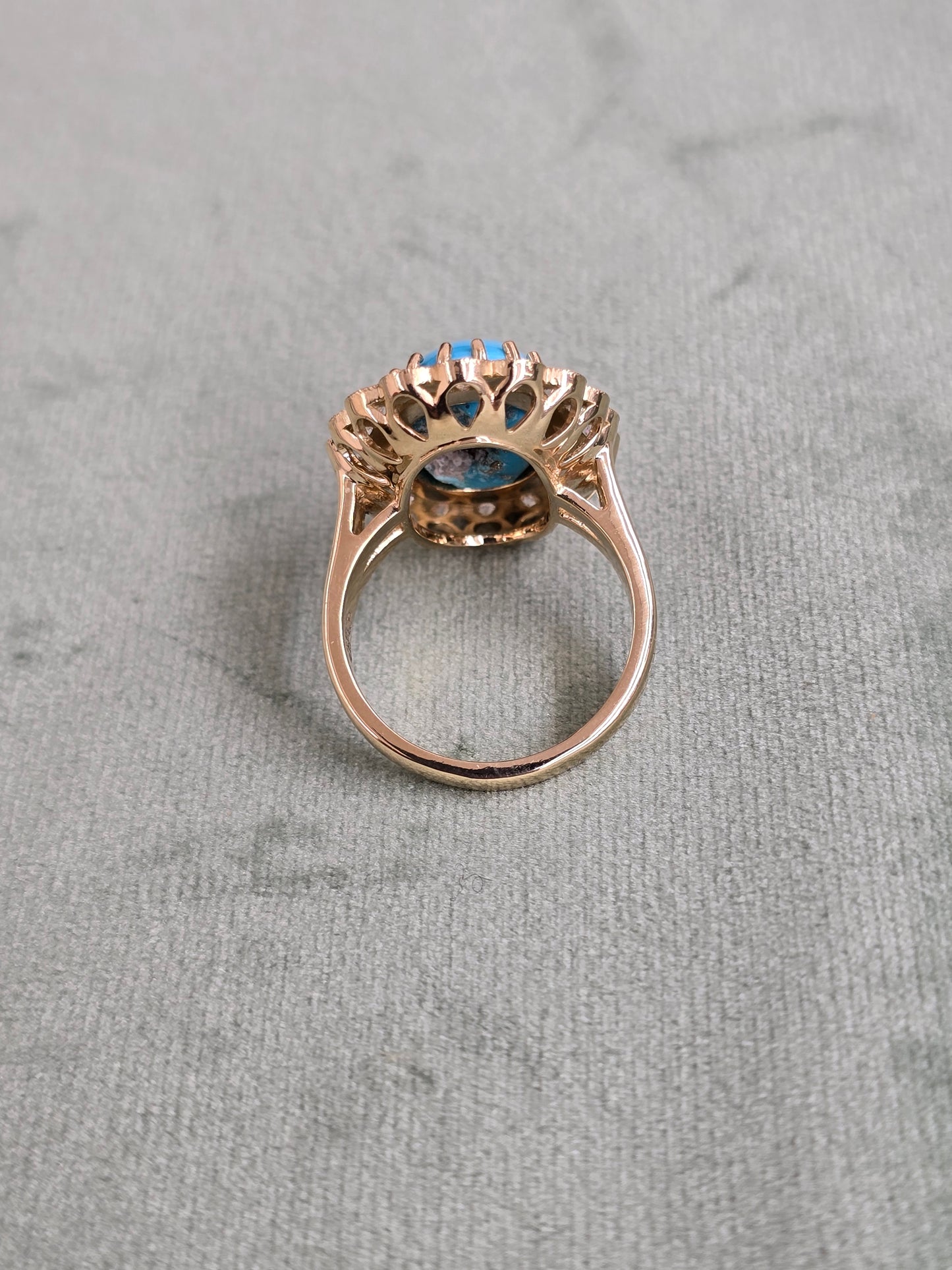 Turquoise &Diamond Ring