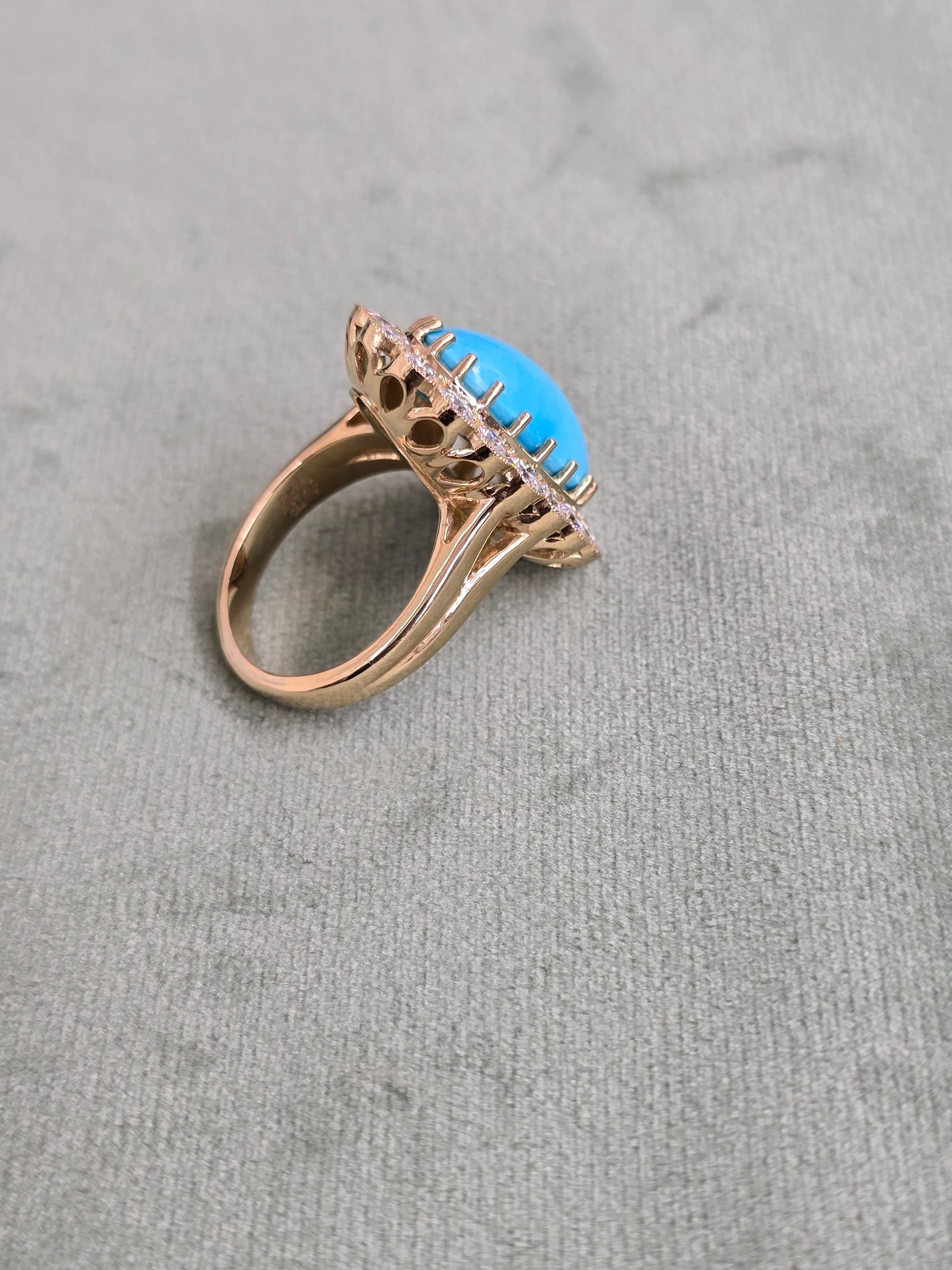 Turquoise &Diamond Ring