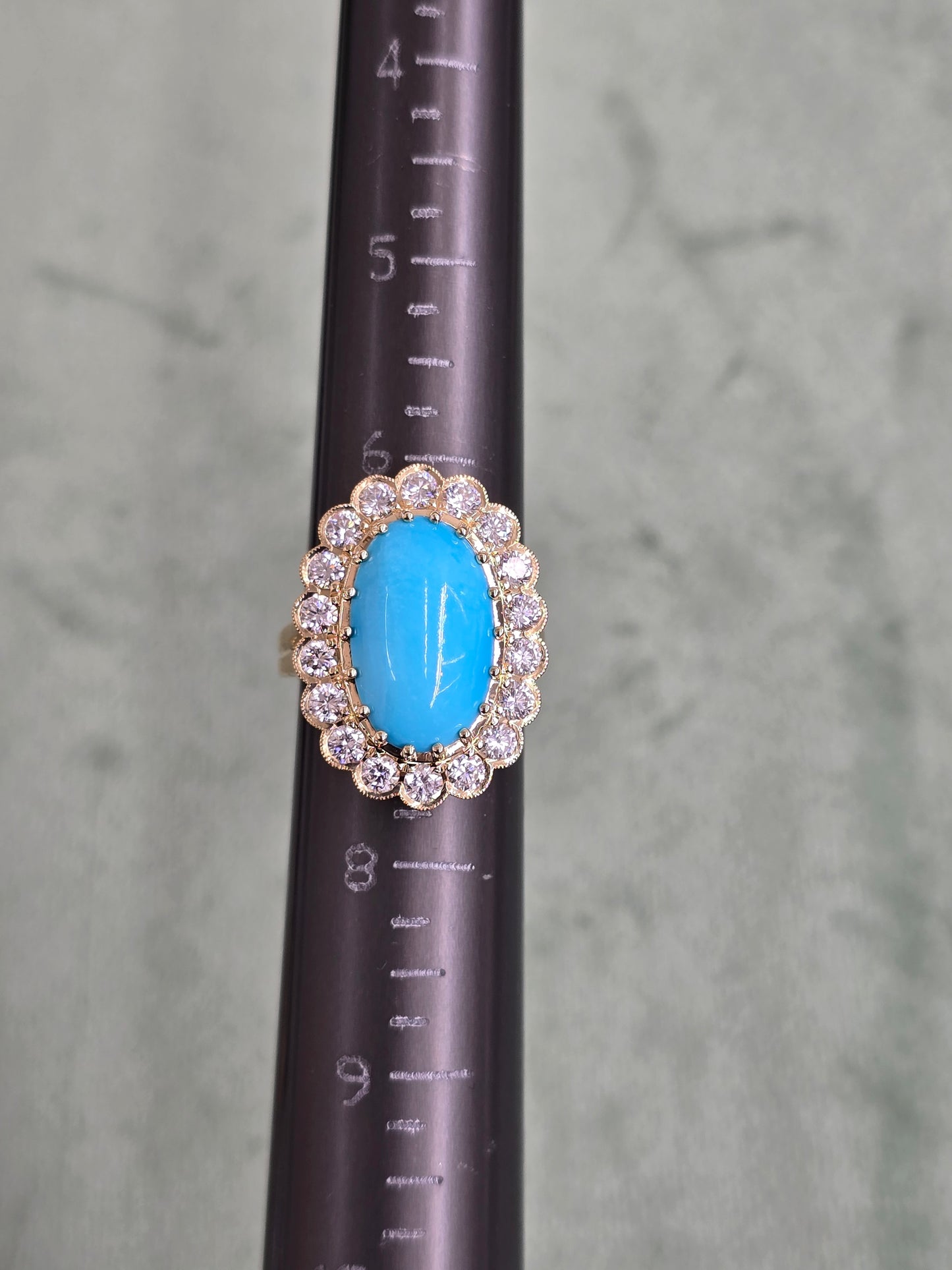 Turquoise &Diamond Ring