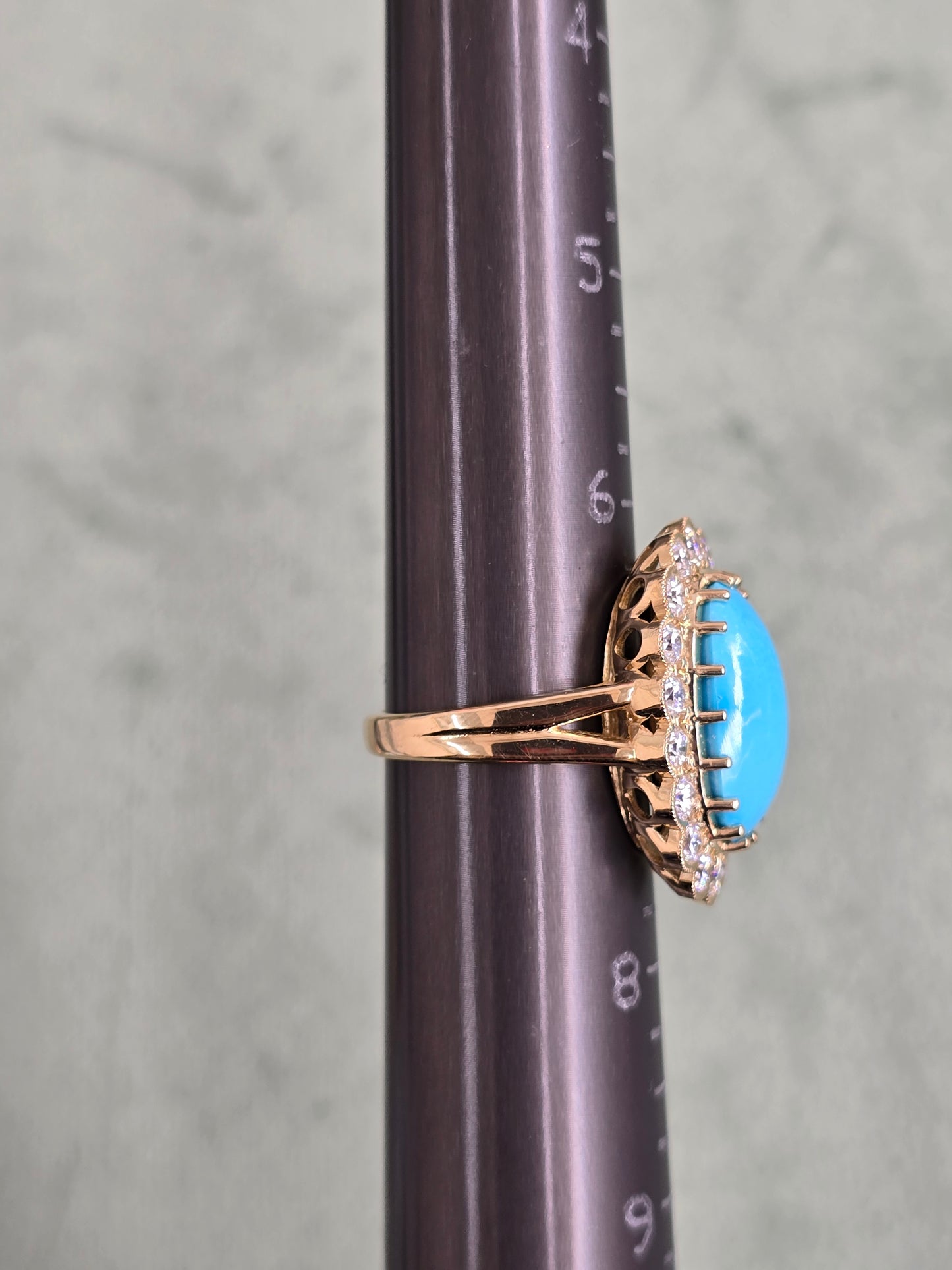 Turquoise &Diamond Ring