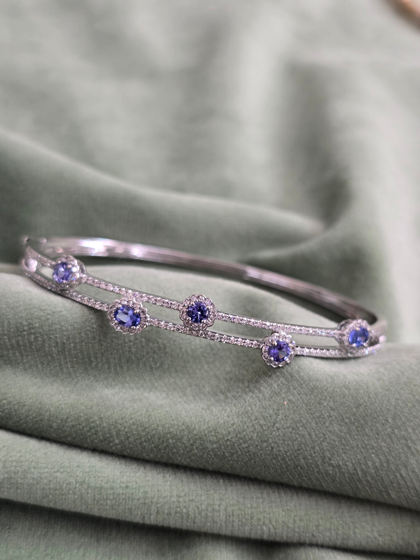 Natural Diamond and purple Citrine stone