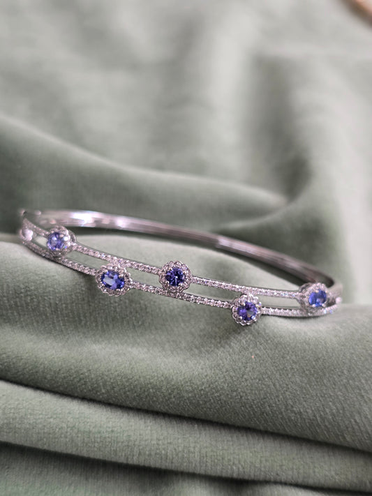 Natural Diamond and purple Citrine stone